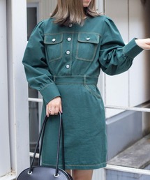 WEGO | WEGO/配色ステッチタイトミニワンピース(ワンピース)