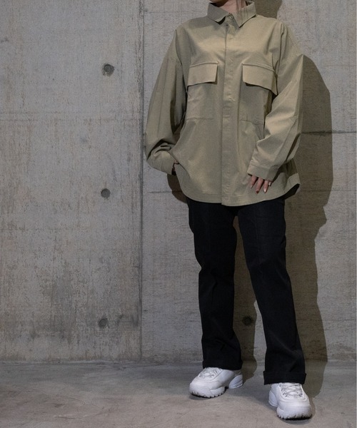 JOHN'S CLOSET(ジョンズクローゼット)の「【i】ポリツイルシューカットパンツ(スラックス・メンズ・チャコールグレー/ベージュ/ブラック・LARGE/X-LARGE/MEDIUM)」の4枚目の写真