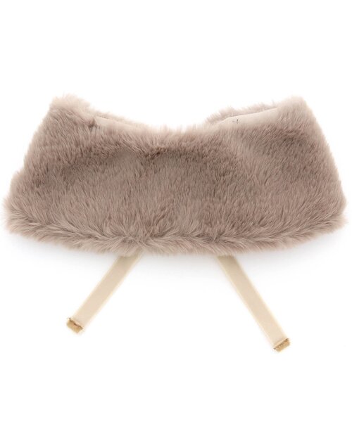 BREEZE（ブリーズ）の「リボンファーティペット（マフラー・キッズ・ベージュ/ブラウン・140）」の3枚目の写真