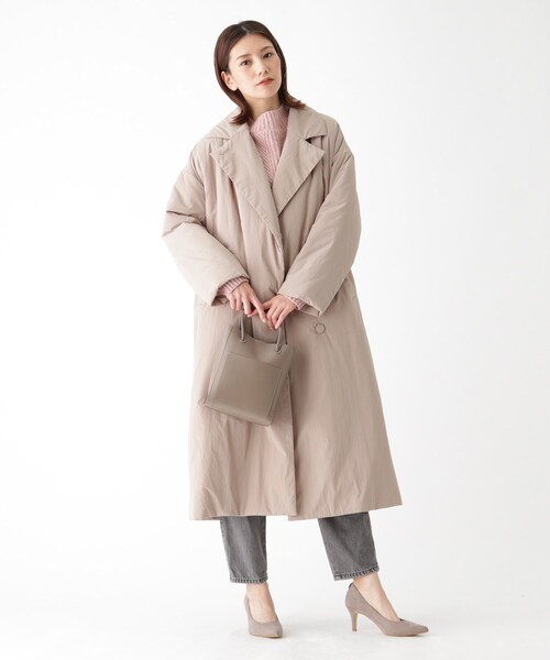 SOUP（スープ）の「◆オーバーパッディングコート（その他アウター・レディース・チャコールグレー/ベージュ/ブルー・07/09/11/13/15 ）」の2枚目の写真