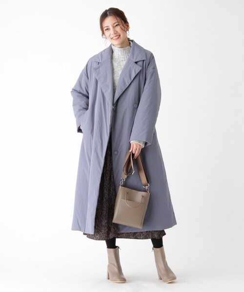 SOUP（スープ）の「◆オーバーパッディングコート（その他アウター・レディース・チャコールグレー/ベージュ/ブルー・07/09/11/13/15 ）」の3枚目の写真