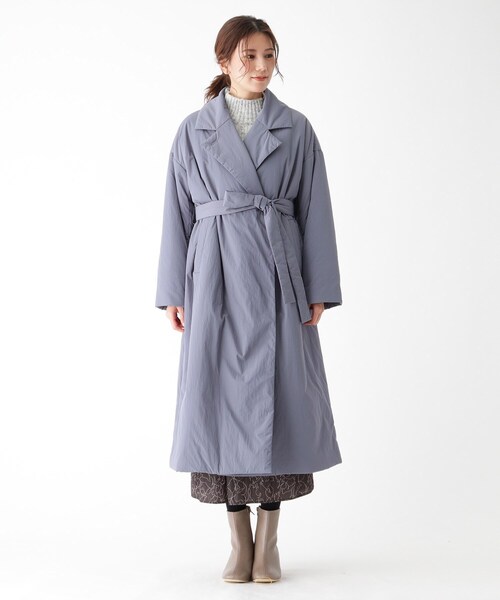 SOUP（スープ）の「◆オーバーパッディングコート（その他アウター・レディース・チャコールグレー/ベージュ/ブルー・07/09/11/13/15 ）」の8枚目の写真