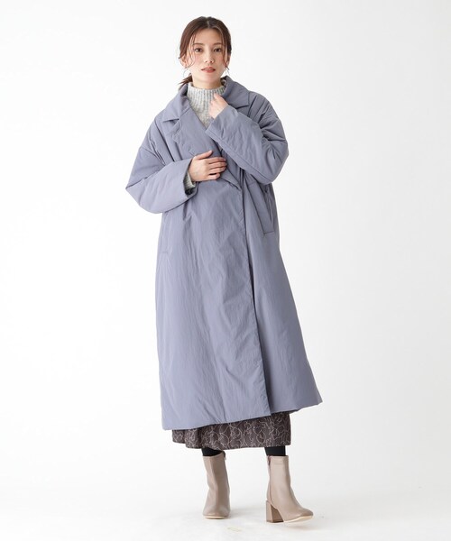 SOUP（スープ）の「◆オーバーパッディングコート（その他アウター・レディース・チャコールグレー/ベージュ/ブルー・07/09/11/13/15 ）」の4枚目の写真