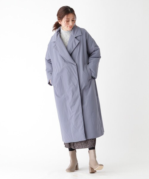 SOUP（スープ）の「◆オーバーパッディングコート（その他アウター・レディース・チャコールグレー/ベージュ/ブルー・07/09/11/13/15 ）」の9枚目の写真