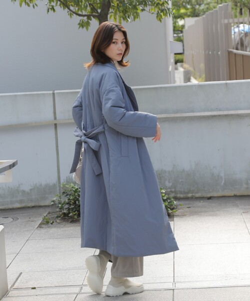 SOUP（スープ）の「◆オーバーパッディングコート（その他アウター・レディース・チャコールグレー/ベージュ/ブルー・07/09/11/13/15 ）」の7枚目の写真