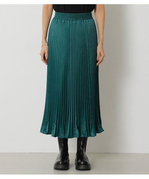 crie conforto（クリーコンフォルト）の「グロッシーアコーディオンプリーツスカート（スカート・レディース・ライトブルー/ダークグリーン/スモークピンク/ダークネイビー・SMALL/MEDIUM）」の12枚目の写真