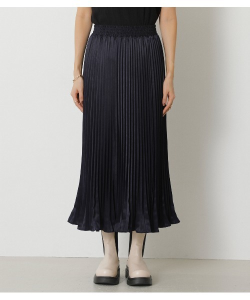 crie conforto（クリーコンフォルト）の「グロッシーアコーディオンプリーツスカート（スカート・レディース・ライトブルー/ダークグリーン/スモークピンク/ダークネイビー・SMALL/MEDIUM）」の13枚目の写真