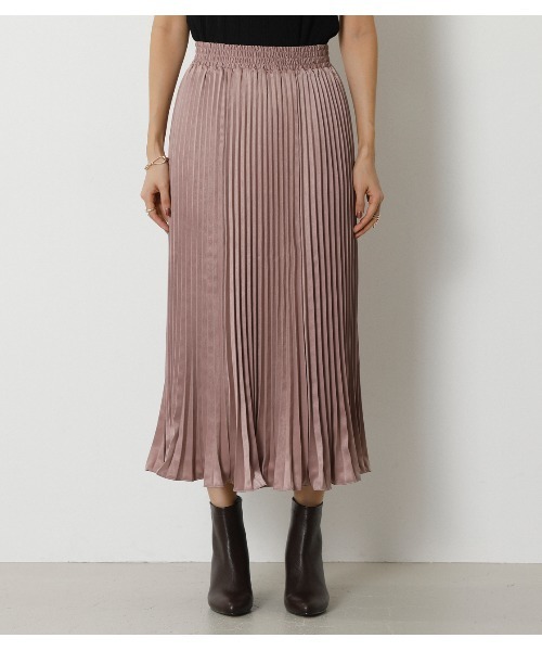 crie conforto（クリーコンフォルト）の「グロッシーアコーディオンプリーツスカート（スカート・レディース・ライトブルー/ダークグリーン/スモークピンク/ダークネイビー・SMALL/MEDIUM）」の19枚目の写真