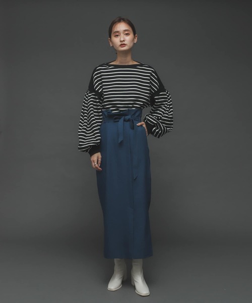 SENSE OF PLACE by URBAN RESEARCH(センスオブプレイスバイアーバンリサーチ)の「ボリュームスリーブトップ(Tシャツ/カットソー・レディース・ホワイト系その他/ブラック系その他/レッド/ブルー・ONE)」の3枚目の写真
