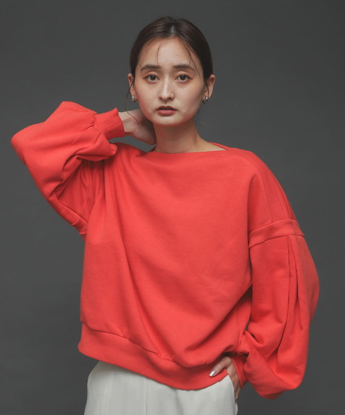SENSE OF PLACE by URBAN RESEARCH(センスオブプレイスバイアーバンリサーチ)の「ボリュームスリーブトップ(Tシャツ/カットソー・レディース・ホワイト系その他/ブラック系その他/レッド/ブルー・ONE)」の4枚目の写真