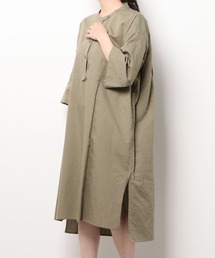 COTTON PAPER SOFT TWILL WIDE SLEEVE DRESS / ソフトツイルワイドスリーブワンピース
