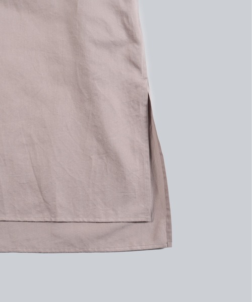 WHITE MAILS(ホワイトメイルズ)の「COTTON PAPER SOFT TWILL WIDE SLEEVE DRESS / ソフトツイルワイドスリーブワンピース(ワンピース・レディース・ブラック/パープル/カーキ・1)」の11枚目の写真