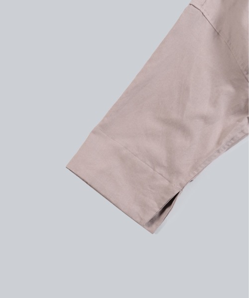 WHITE MAILS(ホワイトメイルズ)の「COTTON PAPER SOFT TWILL WIDE SLEEVE DRESS / ソフトツイルワイドスリーブワンピース(ワンピース・レディース・ブラック/パープル/カーキ・1)」の10枚目の写真