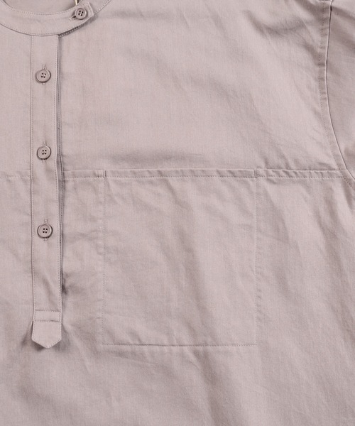 WHITE MAILS(ホワイトメイルズ)の「COTTON PAPER SOFT TWILL WIDE SLEEVE DRESS / ソフトツイルワイドスリーブワンピース(ワンピース・レディース・ブラック/パープル/カーキ・1)」の12枚目の写真