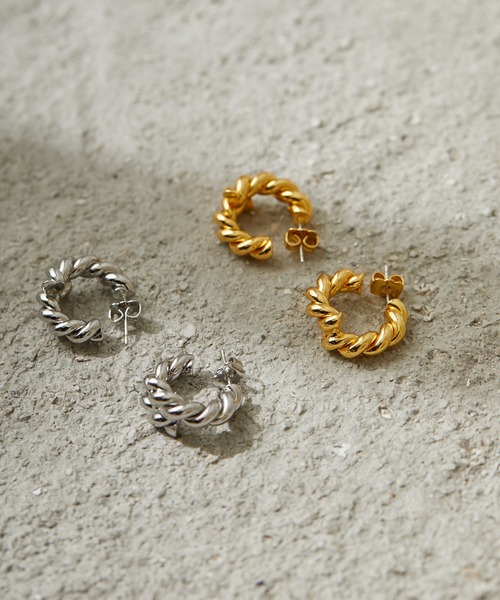 Birthday room（バースデイルーム）の「スクリューミニフープピアス（ピアス（両耳用）・レディース・シルバー/ゴールド・FREE）」の13枚目の写真