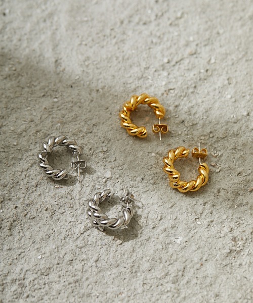 Birthday room（バースデイルーム）の「スクリューミニフープピアス（ピアス（両耳用）・レディース・シルバー/ゴールド・FREE）」の9枚目の写真