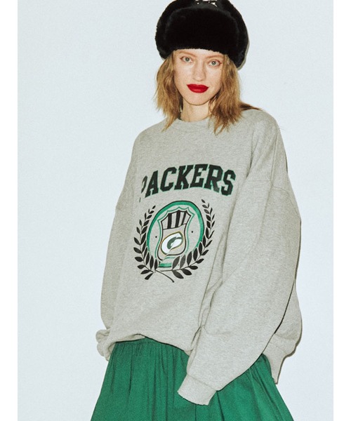 jouetie(ジュエティ)の「【コラボ】NFL PACKERSプルオーバー(スウェット・レディース・グレー/ブラック・MEDIUM)」の2枚目の写真