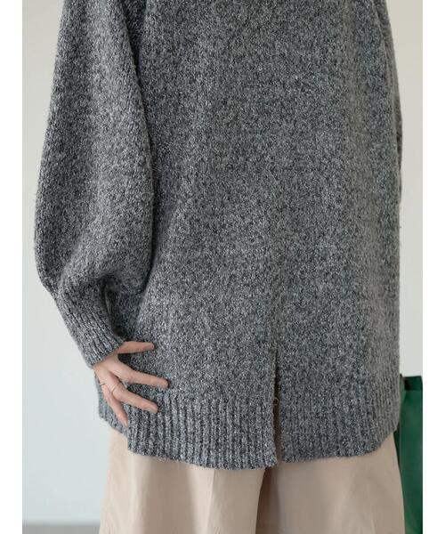 earth music&ecology（アースミュージックアンドエコロジー）の「メランジBIGニットチュニック＊（ニット/セーター・レディース・ブラウン系その他2/ベージュ系その他2/杢グレー・FREE）」の16枚目の写真