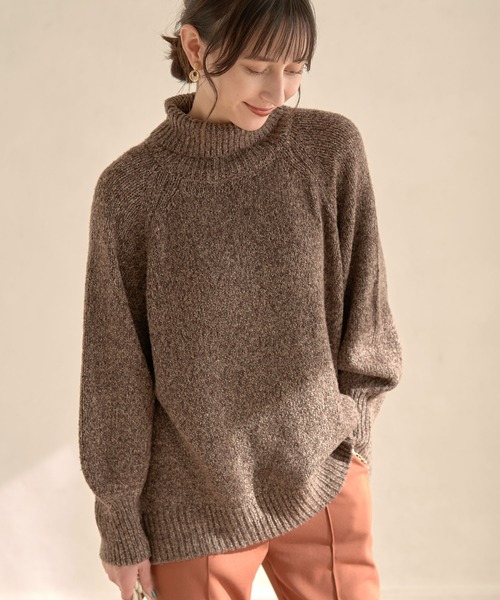 earth music&ecology（アースミュージックアンドエコロジー）の「メランジBIGニットチュニック＊（ニット/セーター・レディース・ブラウン系その他2/ベージュ系その他2/杢グレー・FREE）」の3枚目の写真