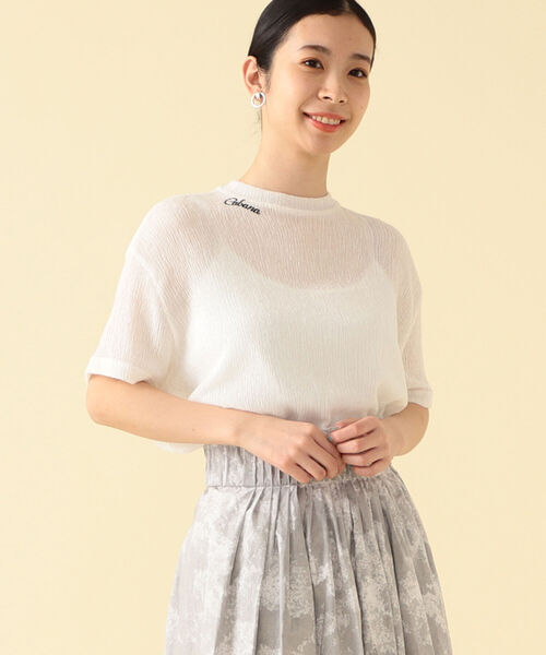 Cabana（カバナ）の「Cabana / ドレープ Tシャツ（Tシャツ/カットソー・レディース・ブルー/ホワイト・ONE SIZE）」の3枚目の写真