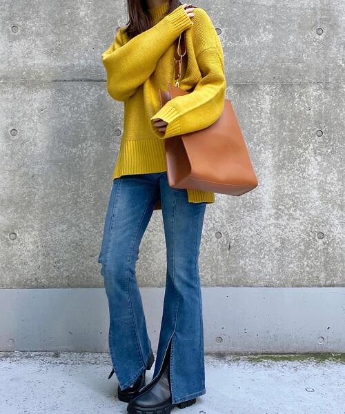 INGNI（イング）の「ワイドハンドルショルダーバッグ（トートバッグ・レディース・ブラック/キャメル・ONE SIZE）」の11枚目の写真