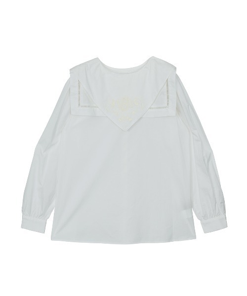 Ameri（アメリ）の「UND 2WAY HANKACHI EMBROIDERY TOP（シャツ 