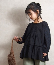 袖レースブラウス■80～140cm