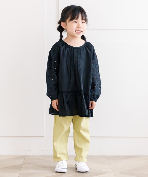 MAKE YOUR DAY（メイクユアデイ）の「袖レースブラウス■80～140cm（シャツ/ブラウス・キッズ・オフホワイト/イエロー/ブラック・120/80/90/130/140/100/110）」の8枚目の写真