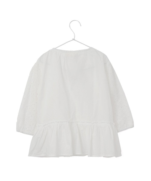 MAKE YOUR DAY（メイクユアデイ）の「袖レースブラウス■80～140cm（シャツ/ブラウス・キッズ・オフホワイト/イエロー/ブラック・120/80/90/130/140/100/110）」の10枚目の写真