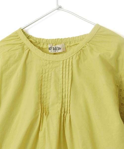MAKE YOUR DAY（メイクユアデイ）の「袖レースブラウス■80～140cm（シャツ/ブラウス・キッズ・オフホワイト/イエロー/ブラック・120/80/90/130/140/100/110）」の14枚目の写真