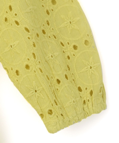 MAKE YOUR DAY（メイクユアデイ）の「袖レースブラウス■80～140cm（シャツ/ブラウス・キッズ・オフホワイト/イエロー/ブラック・120/80/90/130/140/100/110）」の18枚目の写真