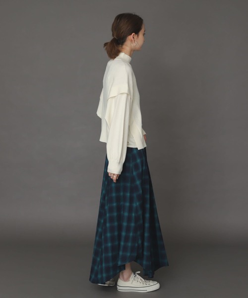 SENSE OF PLACE by URBAN RESEARCH(センスオブプレイスバイアーバンリサーチ)の「チェックイレギュラーヘムフレアスカート(スカート・レディース・イエロー系その他/グリーン系その他/ブラック系その他・ONE)」の18枚目の写真