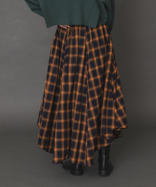 SENSE OF PLACE by URBAN RESEARCH(センスオブプレイスバイアーバンリサーチ)の「チェックイレギュラーヘムフレアスカート(スカート・レディース・イエロー系その他/グリーン系その他/ブラック系その他・ONE)」の20枚目の写真
