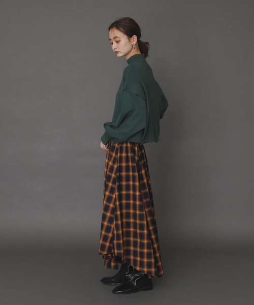 SENSE OF PLACE by URBAN RESEARCH(センスオブプレイスバイアーバンリサーチ)の「チェックイレギュラーヘムフレアスカート(スカート・レディース・イエロー系その他/グリーン系その他/ブラック系その他・ONE)」の21枚目の写真