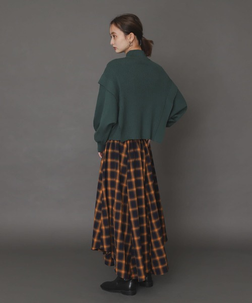 SENSE OF PLACE by URBAN RESEARCH(センスオブプレイスバイアーバンリサーチ)の「チェックイレギュラーヘムフレアスカート(スカート・レディース・イエロー系その他/グリーン系その他/ブラック系その他・ONE)」の22枚目の写真