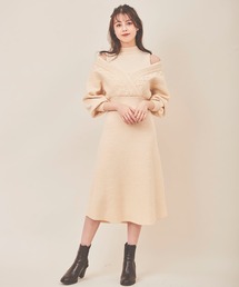 カシュクールニットワンピース