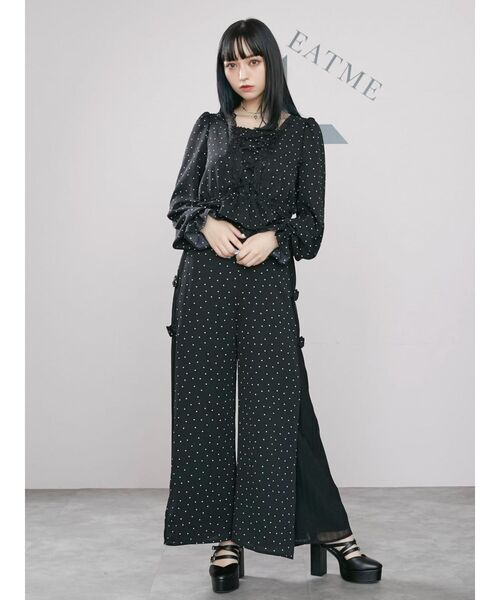 EATME（イートミー）の「FRONTレースアップペプラムブラウス（セットアップ可能）（シャツ/ブラウス・レディース・ブラック/ベージュ/その他1・FREE）」の7枚目の写真