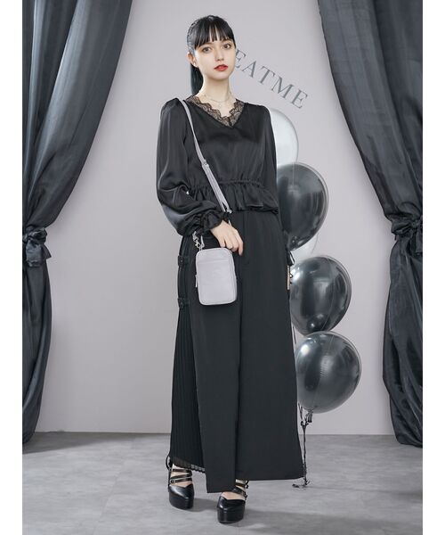 EATME（イートミー）の「FRONTレースアップペプラムブラウス（セットアップ可能）（シャツ/ブラウス・レディース・ブラック/ベージュ/その他1・FREE）」の11枚目の写真