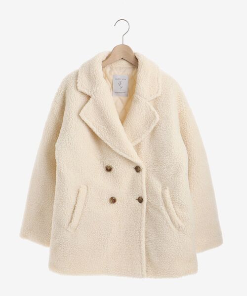 MAJESTIC LEGON（マジェスティックレゴン）の「ミドルボアコート（その他アウター・レディース・アイボリー/モカ・MEDIUM）」の2枚目の写真