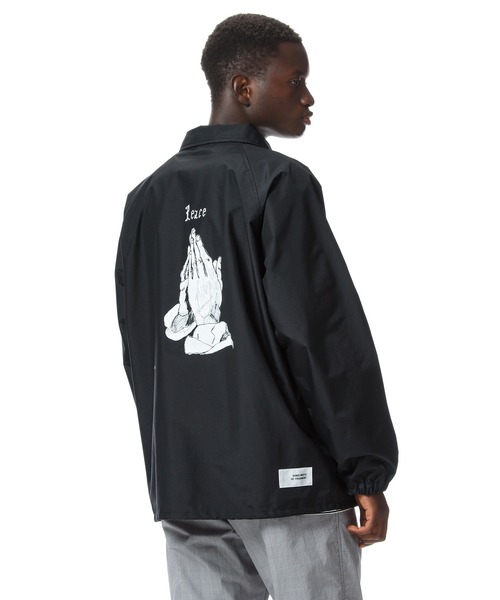 uniform experiment(ユニフォームエクスペリメント)の「FRAGMENT : DONDI WHITE / COACH JACKET(ナイロンジャケット・メンズ・ブラック・4/3/1/2)」の4枚目の写真