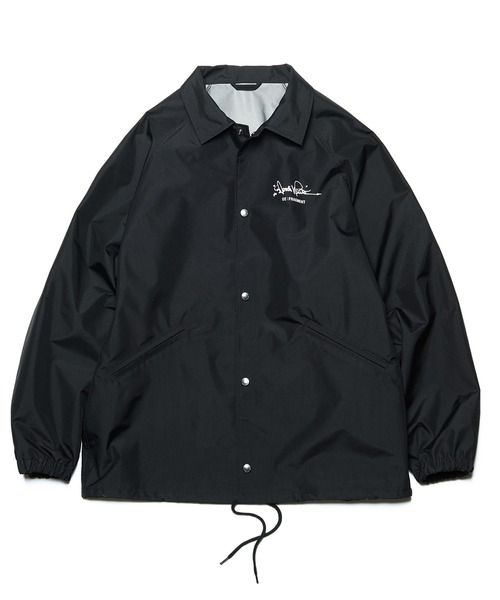 uniform experiment(ユニフォームエクスペリメント)の「FRAGMENT : DONDI WHITE / COACH JACKET(ナイロンジャケット・メンズ・ブラック・4/3/1/2)」の2枚目の写真