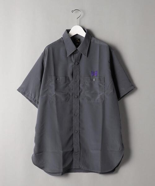 Needles（ニードルス）の「＜NEEDLES（ニードルス）＞ WORK SHT/シャツ □□（シャツ/ブラウス・メンズ・パープル/ブラック・M/L）」の2枚目の写真