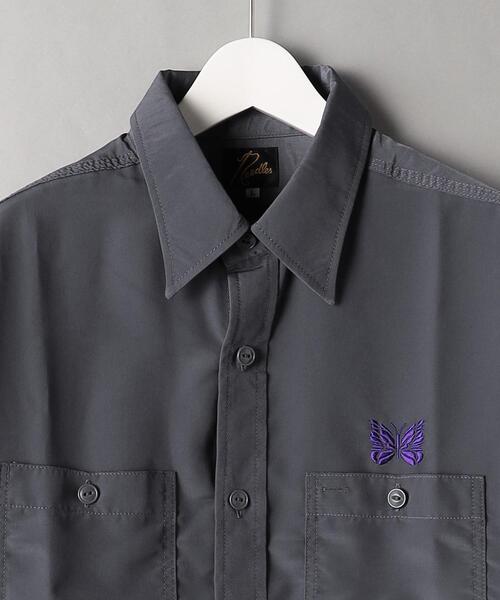 Needles（ニードルス）の「＜NEEDLES（ニードルス）＞ WORK SHT/シャツ □□（シャツ/ブラウス・メンズ・パープル/ブラック・M/L）」の4枚目の写真