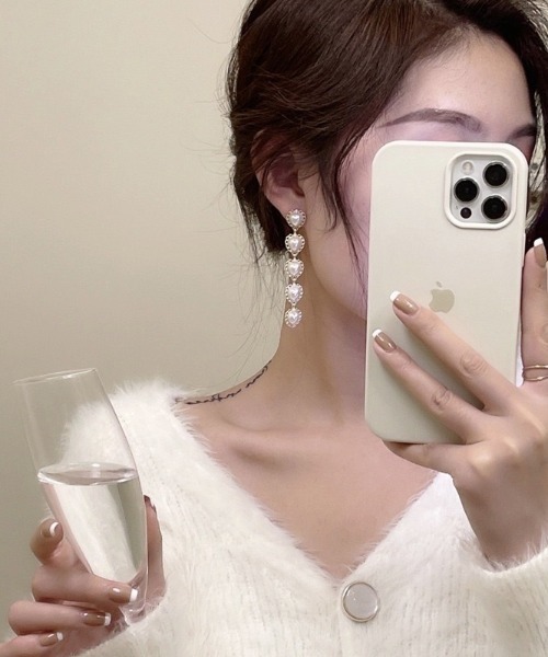 LAC-VERT（ラック・ヴェール）の「ハートドロップパールイヤリング（イヤリング・レディース・ゴールド・FREE）」の5枚目の写真