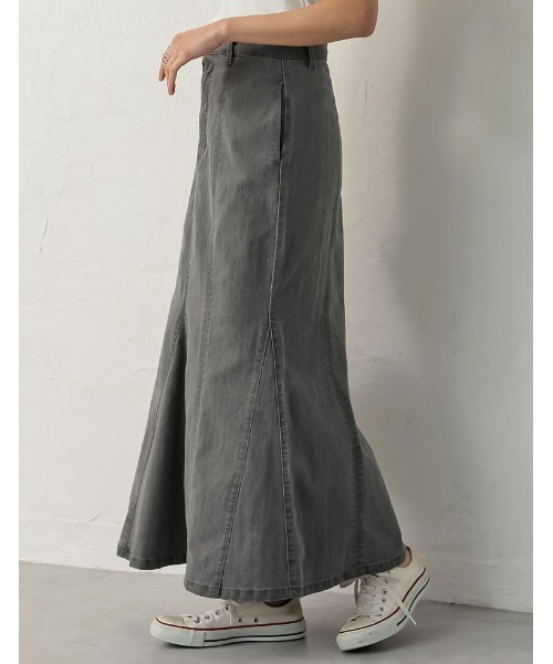 Re:EDIT（リエディ）の「[低身長サイズ有]リサイクルデニムマーメイドスカート（デニムスカート・レディース・ネイビー/ブルー/グレー・LARGE/MEDIUM/SHORT）」の15枚目の写真