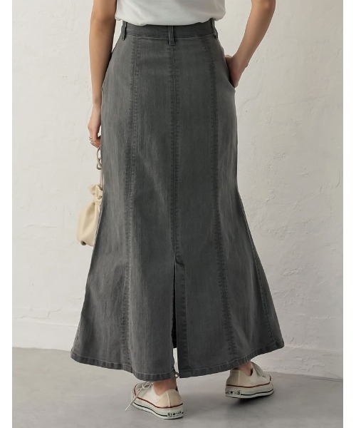 Re:EDIT（リエディ）の「[低身長サイズ有]リサイクルデニムマーメイドスカート（デニムスカート・レディース・ネイビー/ブルー/グレー・LARGE/MEDIUM/SHORT）」の16枚目の写真