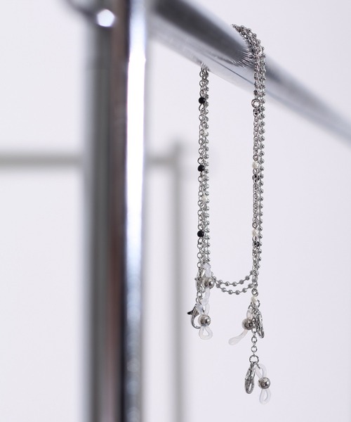 NILWAY（ニルウェイ）の「パールミックスマスクチェーン（ネックレス・メンズ・ホワイト系/ブラック系・FREE）」の5枚目の写真