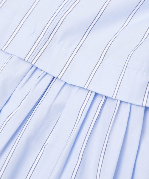 ROPE' PICNIC（ロペピクニック）の「【WEB限定】クレリックシャツワンピース（シャツワンピース・レディース・オフホワイト/ネイビー/サックスブルー・38）」の5枚目の写真