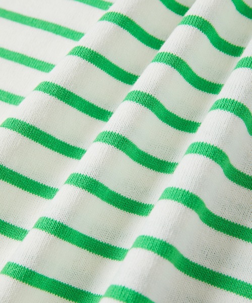 ADAM ET ROPE'（アダムエロペ）の「【一部直営店舗・WEB限定】バスクボーダーロングスリーブTシャツ（Tシャツ/カットソー・レディース・グリーン系その他/ホワイト系その他/ブラック系その他・FREE）」の15枚目の写真