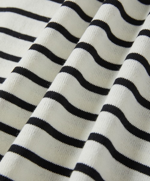 ADAM ET ROPE'（アダムエロペ）の「【一部直営店舗・WEB限定】バスクボーダーロングスリーブTシャツ（Tシャツ/カットソー・レディース・グリーン系その他/ホワイト系その他/ブラック系その他・FREE）」の16枚目の写真